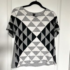 J. Crew Graphic Knit Top SZ M